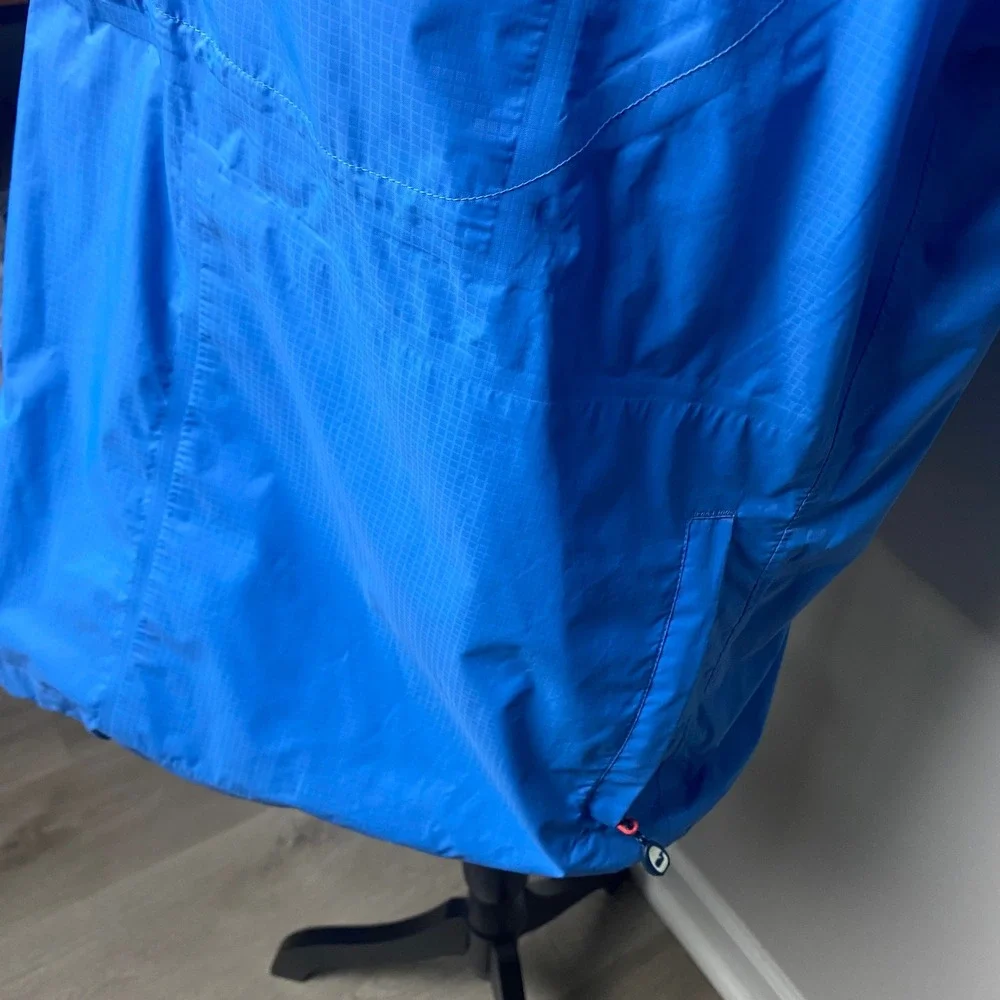 Vineyard Vines Men's Performance Rain Jacket XL Blue Hooded 1/2 Zip Lightweight - Picture 9 of 10